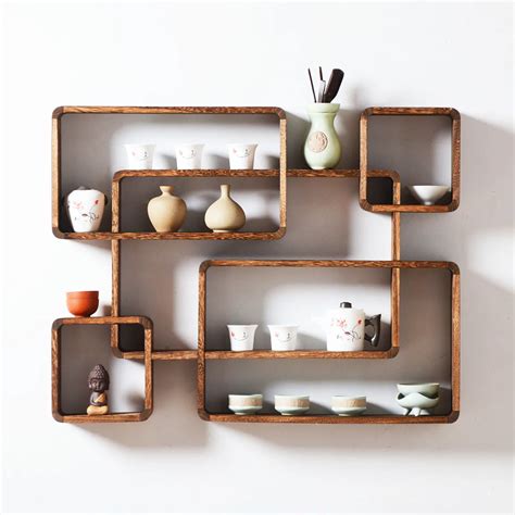 wall mounted wooden rack